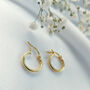24ct Gold Vermeil Everyday 15mm Hoop Earrings, thumbnail 2 of 6