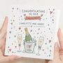 Champagne Prosecco Engagement Card For Couple, thumbnail 1 of 7
