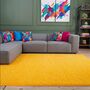The Rugs Plain Yellow Shaggy Rug, thumbnail 1 of 11