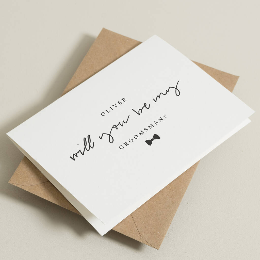 Groomsman Proposal Card By Twist Stationery