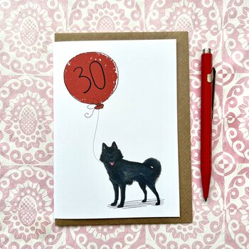 Schipperke Dog Birthday Card, 2 of 4