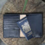 Luxury Black Leather Passport Holder Wallet Gift Boxed Personalised, thumbnail 4 of 6