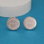 Father Of The Bride Round Personalised Cufflinks, thumbnail 1 of 5