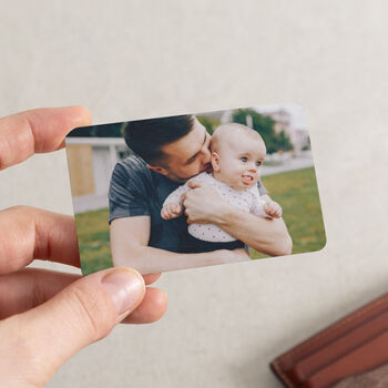 Personalised First Father's Day Photo Wallet Keepsake Card, 2 of 2