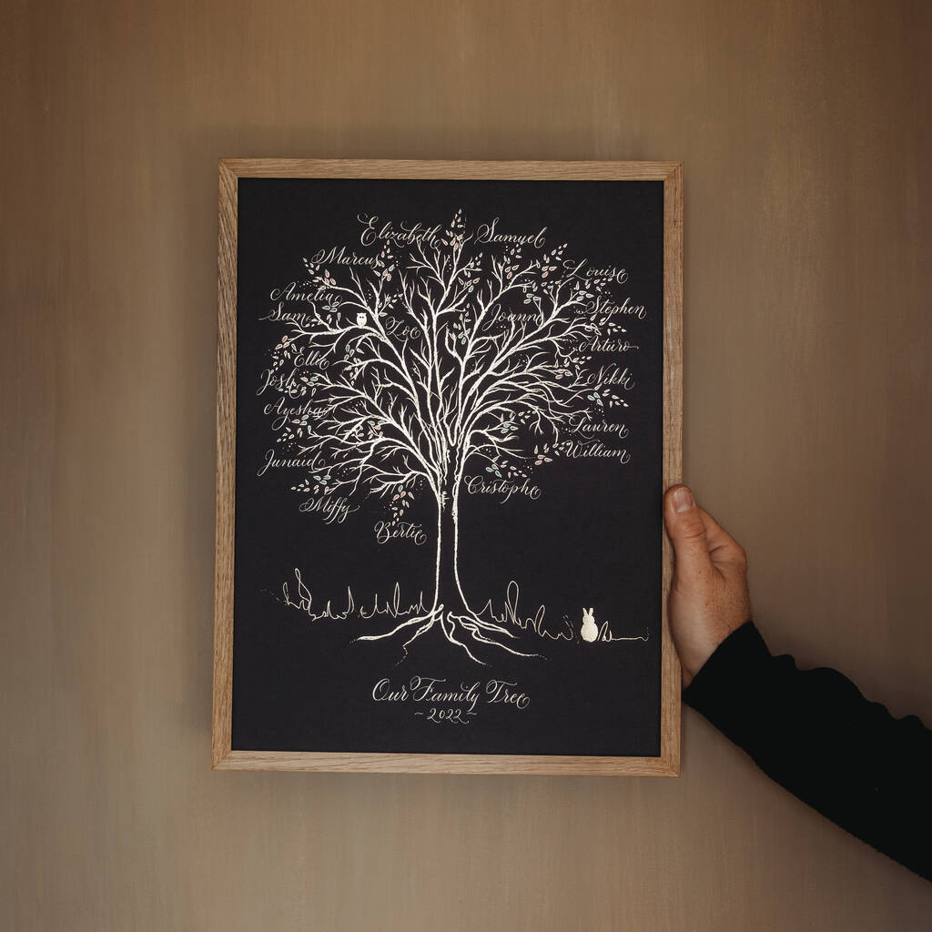 Shining Gold Foil Personalised Family Tree, 1 of 12