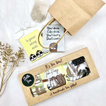 Sloth Gifts: Cute Sloth Tea Gift Set, 7 of 12
