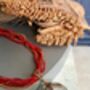 Red Braided Statement Necklace, thumbnail 4 of 7