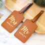 Personalised Foiled Mr And Mrs Luggage Tag, thumbnail 1 of 5