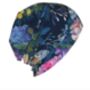 Chemo Headwear Beanie Hat Bandana Super Soft Butterfly Navy, thumbnail 4 of 5