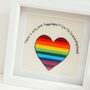 Love Is Love Hand Embroidery Framed Original Art, thumbnail 2 of 3