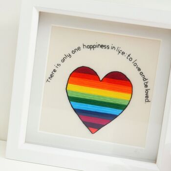 Love Is Love Hand Embroidery Framed Original Art, 2 of 3