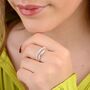 Sterling Silver Double Band Ring, thumbnail 1 of 8