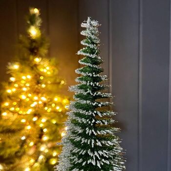 Green And White Bristle Conifer Christmas Decoration, 2 of 2