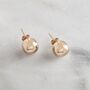 Large Classic Ball Gold Plated Silver Stud Earrings, thumbnail 2 of 5