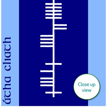 Personalised Irish County Or Town Ogham Alphabet Print, 7 of 12