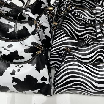 Personalised Cow Or Zebra Print Shoulder Bag, 4 of 5