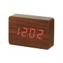 Brick Walnut Click Clock Red LED, thumbnail 1 of 5