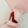 Red High Heel Glitter Resin Brooch / Gift For Shoe Lovers / Fashionistas Brooch, thumbnail 2 of 6