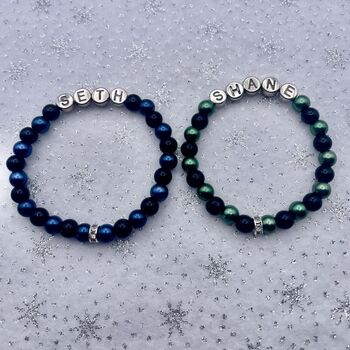 Personalised Boys Bracelet Name Keepsake Gift, 11 of 12