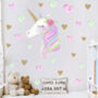 Black Friday Sale! Pink Unicorn And Hearts Wall Sticker, thumbnail 2 of 2