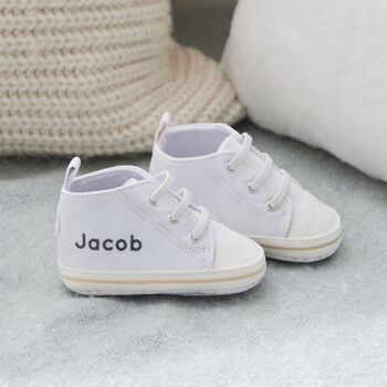 Personalised White High Tops Trainers, 2 of 5