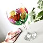 Tulip Hand Painted Gin Glass, thumbnail 1 of 7