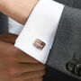 Usher Rhodium, Gold Or Rose Gold Plated Cufflinks, thumbnail 11 of 12