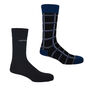 Check Black And Recycled Ribbed Black Men's Socks Bundle, thumbnail 1 of 4