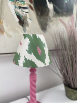 Green And Pink Empire Mini Ikat Lampshade, 4 of 7