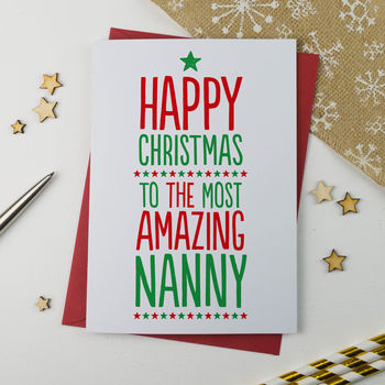 Amazing Gran Nan Nanny Nanna Granny Christmas Card, 6 of 6