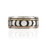 Moon Phase Men's Silver Spinning Ring, thumbnail 2 of 10
