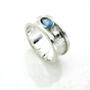 Small Silver Or Gold Blue Topaz Drum Ring, thumbnail 1 of 5