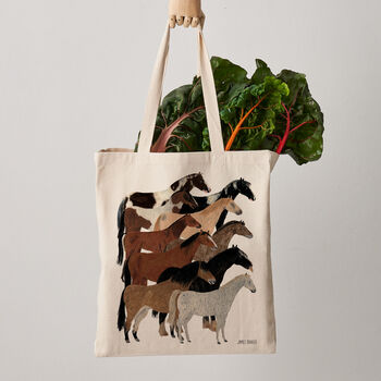 Ponies Luxury Shopper Tote Bag, 4 of 4