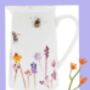 Busy Bee And Wildflower Ceramic Jug, thumbnail 3 of 3