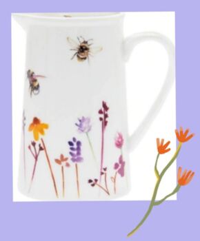 Busy Bee And Wildflower Ceramic Jug, 3 of 3