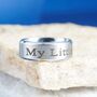 Silver 8 Mm Personalised Band Ring For Men And Women, Thick Silver Ring, thumbnail 3 of 11