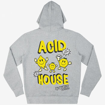 Acid House Graphic Hoodie In Grey, 2 of 2