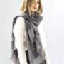 Personalised Grey And Black Wool Mix Scarf, thumbnail 1 of 4