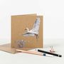 Little Egret Recycled Greetings Card, thumbnail 1 of 2