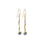 Molten Black Pearl Gold Drop Earrings, thumbnail 4 of 6