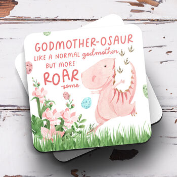 Personalised Godmother Mug 'Godmotherosaur', 5 of 5