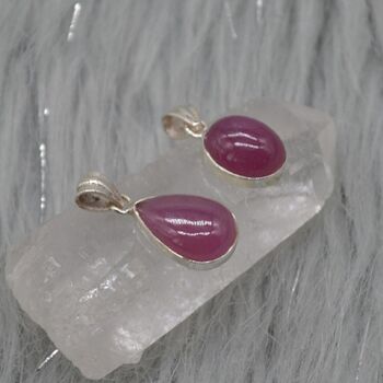 Ruby Sterling Silver Pendant: July Birthstone, 3 of 6
