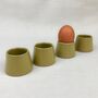Fair Trade Minimalist Stoneware Conical Eggcup Saki Cup, thumbnail 11 of 12
