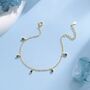 Sapphire Blue Cz Droplet Bracelet In Sterling Silver, thumbnail 8 of 12