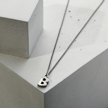 Men's Silver Initial Necklace, 4 of 6