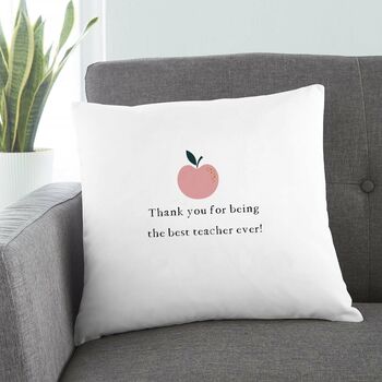 Personalised Teacher Apple Cushion, 3 of 5