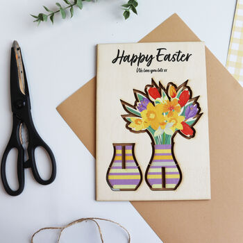 Pop Out Wooden Spring Flowers Card, 8 of 12