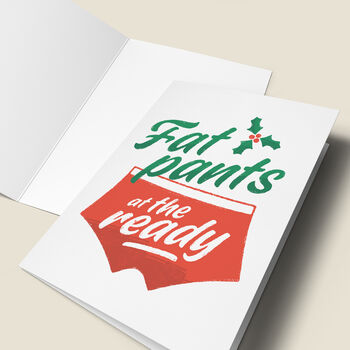 'Fat Pants' Funny Christmas Card, 5 of 6