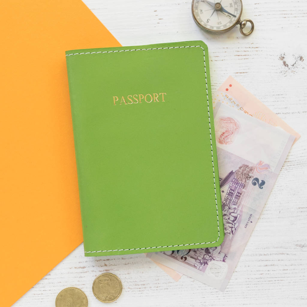 personalised leather passport case by williams handmade