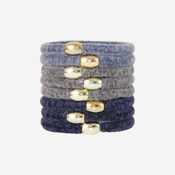 Set Of Eight Velour Hair Ties, 2 of 2